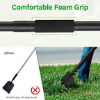 Garden Shovel, Heavy Duty Ice Scraper Long Handle 67", Spade Snow Shovel Weed Remover Gardening Tool for Weeding, Ice Removal, Ground Cleaning and Cutting Through Soil, Walkway Driveway