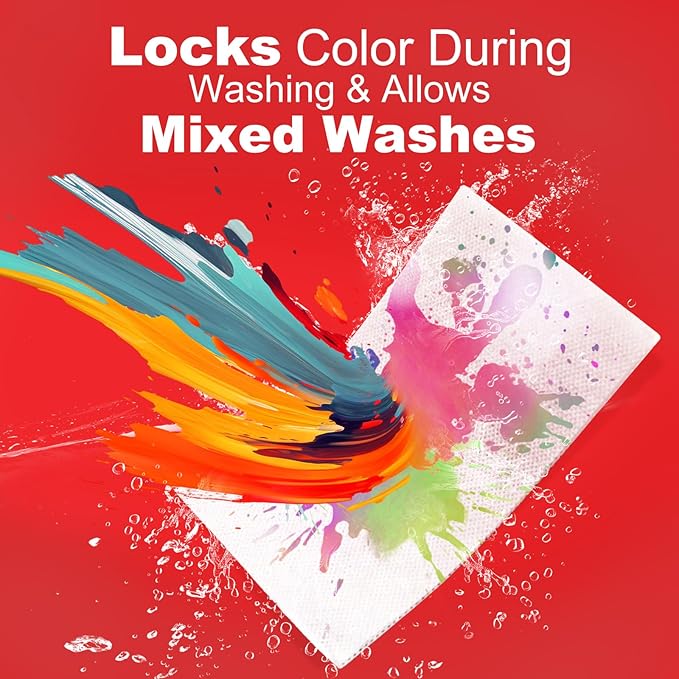 120 Counts Coloring-Catcher Sheet for Laundry,Color Grabbers Laundry Sheet,Allow Mixed Washes and Prevents Color Runs,Fragrance Free Color Absorber Sheets for Family No Fluorescent Agent