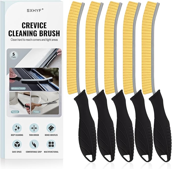 SXhyf Cleaning Brush - Hard Bristle Crevice Cleaning Brush, Multifunctional Gap Scrub Brush, Kitchen Essentials, Bathroom Cleaner Tools for Household Use, Home, Window, Toilet, Stove