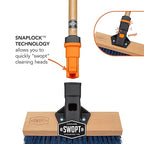 SWOPT 10” Premium Multi-Surface Scrub Brush Head — Cleaning Head Interchangeable with All SWOPT Cleaning Products for More Efficient Cleaning and Storage — Clean Driveways, Decks, and Siding