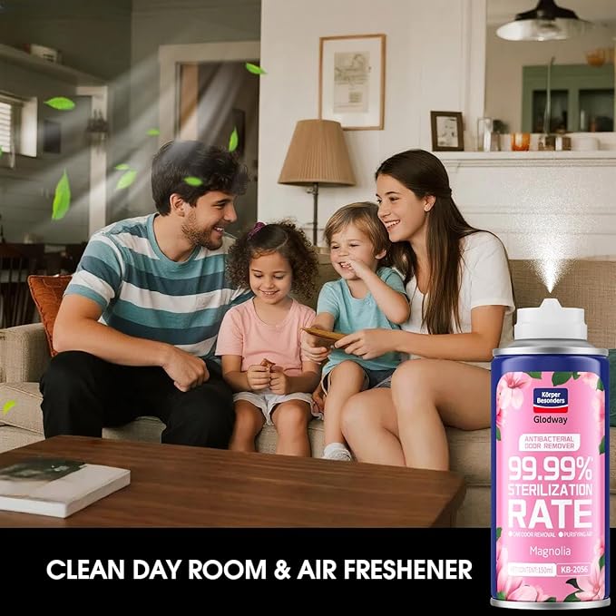 Glodway Air Refresher,Odor Eliminator Remover Spray,Odor Remover,Magnolia Long-Lasting Scent For Home,Couch,Mattress,Furniture, bathroom,Fabrics & Trash,6 Ounce,2 pack