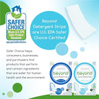 Beyond Laundry Detergent Strips [12 packs of 32 strips] - Free & Clear - Eco-friendly, Hypoallergenic. Travel friendly. Dissolvable Strips