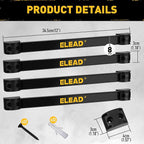 ELEAD Magnetic Storage Organizer Tool Holder - 9-Piece Wall Mount Rack Garage Organization Power Magnet Hanger Workbench Board Slatwall Van Organizers Mounted Hanging Strip