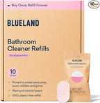 BLUELAND Bathroom Cleaner, 10-Pack Refill, Eucalyptus Mint Scent, Eco-Friendly Cleaning Supplies, 10x 24 Fl oz