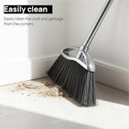 Indoor Soft Bristles Sweeping Broom,Long Handle Kitchen Angle Broom for Floor Cleaning Home Office Hardwood