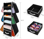 VICTORICH All-IN-ONE Over the Door Organizer, Super Behind the Door Storage Organizer with Door Rack and Large Clear Windows, Wall File Organizer, Hanging Organizer (Big Ear Black)