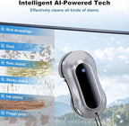 Automatic Window Cleaning Robot, Auto Dual Water Spray & AI Path Planning,Edge Detection & Remote Control, Smart Window Cleaner Robot for Highrise Glass Inside & Outside