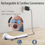 Electric Spin Scrubber,Cordless Power Cleaning Brush with 6 Brush Heads-Dual Speed,IPX7 Waterproof Adjustable Extension Handle,Bathroom Shower Scrubber for Grout,Tile,Tub, Floor,Car