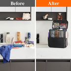 Lifewit Mesh Shower Caddy Bag Portable College Dorm Room Essentials Caddy Tote Basket for Bathroom, Gym, Travel, Camping Quick Dry Hanging Shower Organizer Toiletry Bag for Women Men, Large, Black