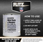 Flitz Multi-Purpose Metal Polish Paste - 1lb Can of USA-Made Chrome Polish - Works on Stainless Steel, Aluminum, Plastic, Jewelry and Cars - Non-Abrasive Cleaner & Rust Remover (1 Pack)
