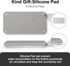 Water Absorbing Stone Tray for Sink | Quick Drying Diatomaceous Earth Coasters | Soap Dish Holder & Toothbrush Holder for Bathroom Counter | Hand Soap & Plant & Toiletries | Grey 2-Pack