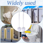 15Pcs 14.2Inch Toilet Brush Cleaner Bathroom Cleaning Scrubber Long Handle Plastic Handled Heavy Duty Round Toilet Bowl Brush for Thorough Household Bathroom Cleaning Supplies Won't Rust Sturdy