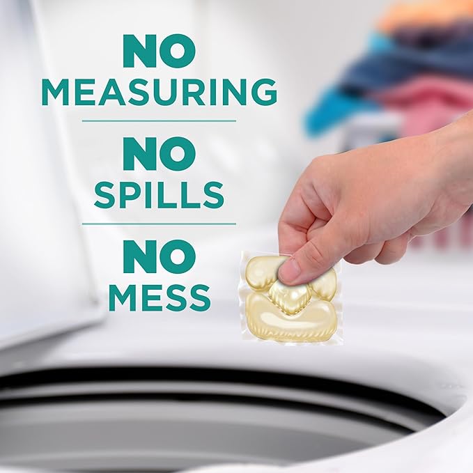 ARM & HAMMER Deep Clean Free & Clear Power Paks Concentrated Laundry Detergent, Free of Dyes, Perfumes and Phosphates, Dermatologist Tested, 44 Count