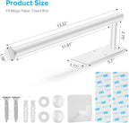 2nd Gen Paper Towel Holder Under Cabinet No Drilling, [More Sturdy] Self Adhesive or Drilling Paper Towel Holder Wall Mount for Kitchen, RV, [Fit Mega Paper Towel Roll] SUS304 Stainless Steel