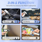 Mini Vacuum Cleaner, 3 in 1 Cordless Handheld Vacuum Cleaners, 18000Pa High Power Car Vacuum Cleaner with Brushless Motor,Adjustable Car Vaccum Portable Cordless for Cars,Desktop-DBS03 Blue