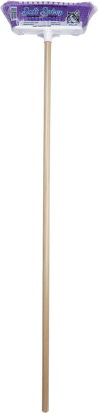 The Original Soft Sweep Magnetic Action Broom Assorted Colors with Natural Finish Wood Handles (12 Brooms)