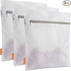 Polecasa 3Pcs Premium Fine Mesh Laundry Bags, 3 Medium 12 x 16 Inches Durable Laundry Wash Bags with Sturdy Zipper for Delicates