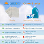 Gull Living Travel Laundry Detergent Sheets Unscented - 10 Loads - Dissolves Quickly, Removes Stains & Odors - Laundry Sheets Detergent