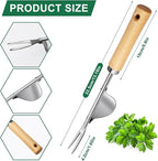 Hand Weeder Tool, Stainless Steel 2 Pcs Weeder Tool for Garden and Farm,Weeding Tool for Gardening,Garden Weeder, Weed Pulling Tool, Weed Puller Tool