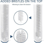 Straw Cleaner Brushes Sets, 12 Pieces 8.2 Inch Botthle Cleaning Brush and Nylon Tube Brush Brush Kit for Sippy Cup, Tumbler, Water Bottle, Drinking Straw (White)