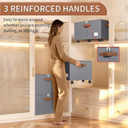 Foyego Shoe Organizer for Closet, Shoe Storage Organizer with Wheels and Adjustable Dividers, Stackable Shoe Storage Box with Clear Cover, Foldable Closet Shoe Organizer Fits up to 24-48 Pairs, Gray