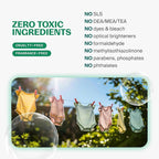 Fuwa3e All Free And Clear Laundry Detergent, Natural Pineapple Enzyme - 67.6oz 80 Loads - Non Toxic, Eco Friendly, Plant Based for Sensitive Skin, Baby Laundry Liquid, Handwash, HE Compatible