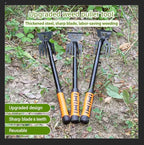 Weed Puller Tool-3-Piece Weed Pulling Tools, Manganese Steel 6-Teeth Multi-Purpose Gardening Manual Weeding Tools for Yard and Garden（HT3077G）