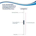Unger Window Washing Kit with Scrubber, Squeegee, 5ft. Telescoping Pole – Window Cleaner Tool Set for House Window Maintenance, Professional Grade Home Window Cleaning Kit
