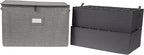 Covermates Keepsakes - Adjustable Zip-Top Storage Box - Configurable FlexGrid Compartments - Heavy Duty Polyester- Reinforced Handles - Stackable Design - Indoor Storage, Grey Heather