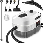 Handheld Steam Cleaner, 2500W Powerful 15sec Heat-up Multipurpose Steamer, 3-Level Temp, 37OZ Pressurized Deep Cleaning Steamer with 10 pcs Accessories for Window, Grease, Car, Home