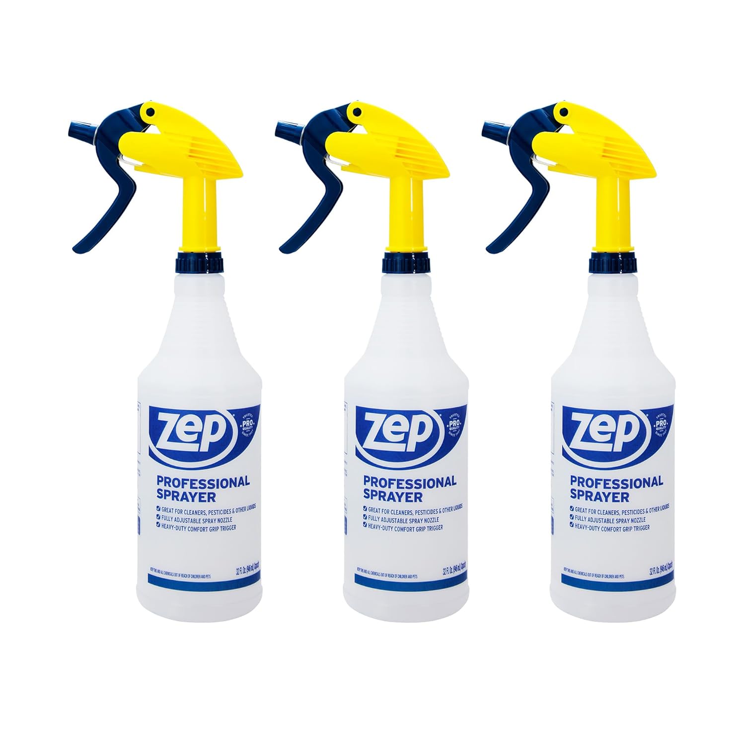 ZEP Professional Sprayer Bottle, 32 oz, Pack of 3, HDPRO1