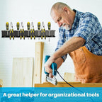 TSUMAZRURE Screwdriver Wall Rack, Screw Driver Holder and Screwdriver Rack, Tool Organizer Rack with Screw Driver Holders Organizers, Wall Mounted Tool Rack for Garage Tool Storage Rack (black)