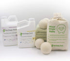 Heritage Park Wool Dryer Balls - 100% New Zealand Wool Handmade, Reusable Dryer Balls for Laundry - Decrease Drying Time - Set of 6 with Storage Bag