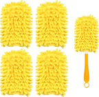 Reusable Duster Refill Compatible with Swiffer Hand Duster, 360 Heavy Duty Duster Refills, Microfiber Washable Dusters Refills for Swiffer Duster Extended Handle, 4 Pack (Handle is Not Included)