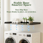 Washer Dryer Countertop, Laundry Room Organization and Storage, 27.6" x 54" Wood Laundry Countertop for Washer and Dryer, Black