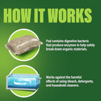 Green Gobbler Septic Tank Treatment Packets - Natural Bacteria to Prevent Costly Septic Issues, Back-Ups, Foul Odor (24 Pods) Pod: Color May Vary