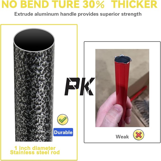 HOSKO 74 Inch Leaf Rake, 11 Tines Garden Rakes with Adjustable Sectional Handle for Quick Clean Up of Lawns, Garden, Farm, Pasture, Yard and Chicken Coop