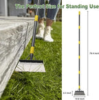 Garden Cleaning Shovel, Multifunctional Flat Shovel with 78 Inch Adjustable Length Ergonomic Handle, Gardening Scraper Shovel for Weeding,Scraping,Ice Remove…, Black, 28QPCC-HZ-5jie