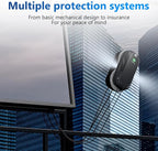 Tosima W5 Window Cleaning Robot, Dual Direction Auto-Spray Smart Window Cleaner with Triple Safety System, Smart Navigation, Remote Control, for All Smooth Surfaces, with 8 Rags, Black