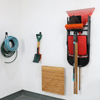 Heavy Duty Garage Tires Hooks Wall Mounted Hanger Tool Organizer Rack Hardware Steel Metal Multi-Tools Storage Utility Hooks with Screws and Anchors(4, Black)