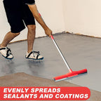 Water Broom & Floor Squeegee Scrubber with 51" Adjustable Pole & EVA Foam Blade – Indoor/Outdoor Use for Garage, Patio, Bathroom, Tile, Marble
