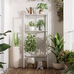 AmazerBath Bamboo Over The Toilet Storage Shelf, 2-Tier Over Toilet Bathroom Organizer Rack, Bathroom Shelves Over Toilet Space Saver, White