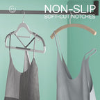 60 Pack Heavy Duty Plastic Hangers, Non Slip Clothes Hangers with Rubber Pads and 360° Hook - Thin Space Saving Hanger, Closet Organizer for Shirt, Pants, Suit, Skirt,Coat - Gray