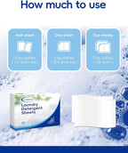 Laundry Detergent Sheets – 60 Loads - Quick Dissolve, No Residue - Lightweight, Eco-Friendly & Travel Size Laundry Sheets - Linen