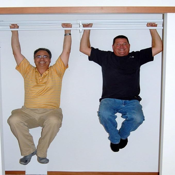 EZ Shelf - Hanging Shelf - Closet Rod - Expands 17.5-27” - White, Closet Shelves - Strong, Holds 200 lbs - DIY, Easy Install - to 2 Side Walls - Alternative to Wire Shelving