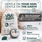 No More Dryer Sheets! Reusable Wool Dryer Balls XL 6-Pack - Reduces Static, Cuts Dry Time, & Softens Naturally