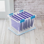 Sterilite 12-Pack Gasket Box, Weather-Resistant Storage Bins with Latching Lids, 32 Quart - Heavy-Duty Organizing Containers for Closet, Bathroom, and Office