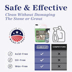 InterCare Marble and Travertine Cleaner, Natural Stone & Terrazzo Liquid Cleaner, Shower & Tile Surface Care, Floor, Walls & Countertop Cleaner and Degreaser, Refill Gallon
