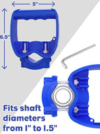 Garden Shovel Handle Attachment, Labor Saving Tool Grip for Back Saver, Work with Garden Shovels, Snow Shovels, Rakes, D Grip Ergonomic Handle Replacement, Blue
