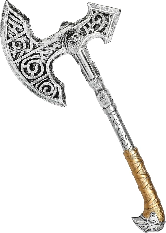 Viking Axe Prop,Plastic Toy Axe Viking Costume Accessories,Halloween Pirate Axe Cosplay Party
